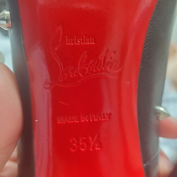 Christian Louboutin Black Studded Heels - Picture 7 of 7